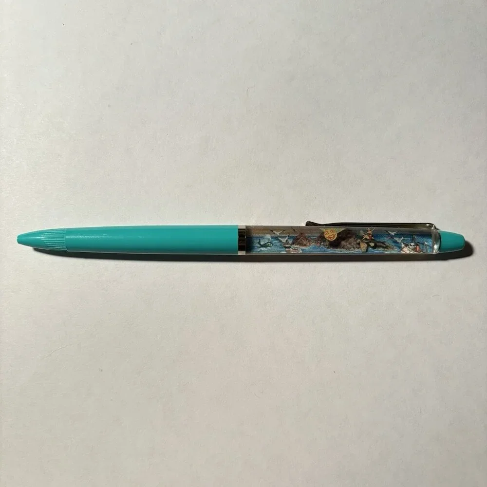Catalina Island Museum Greetings From Souvenir Floaty Pen Girl Riding Fish Ocean